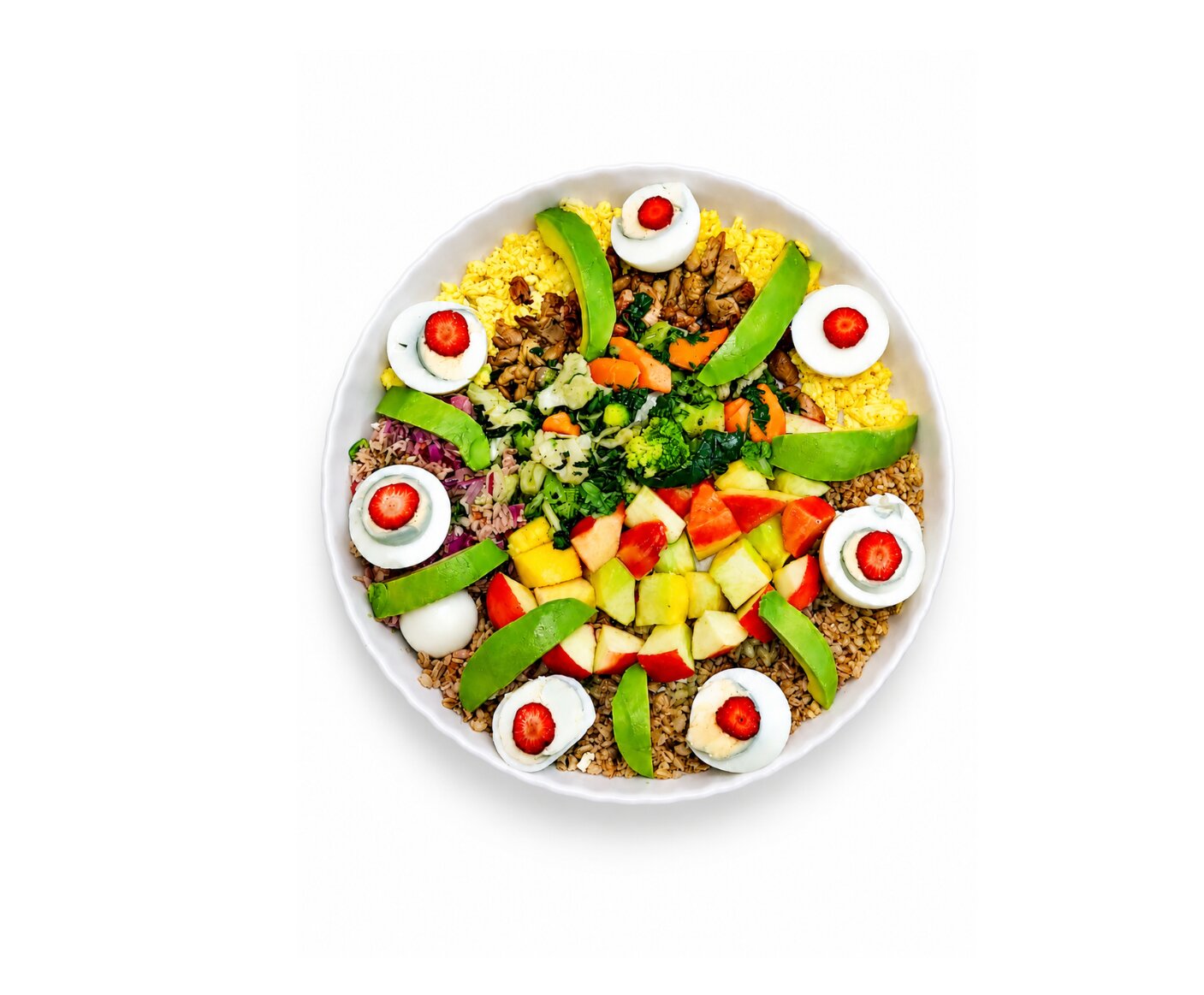 Colorful fresh food served at Dani Juice Bar and Restaurant